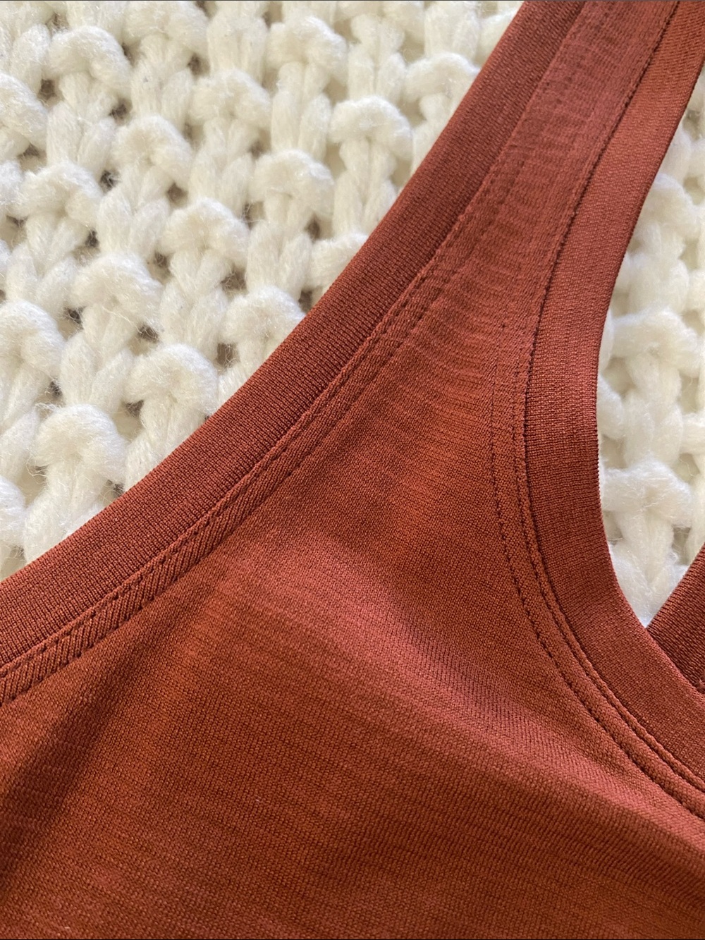 Women's Racerback Tank Top - Rust - Picture 3 of 7